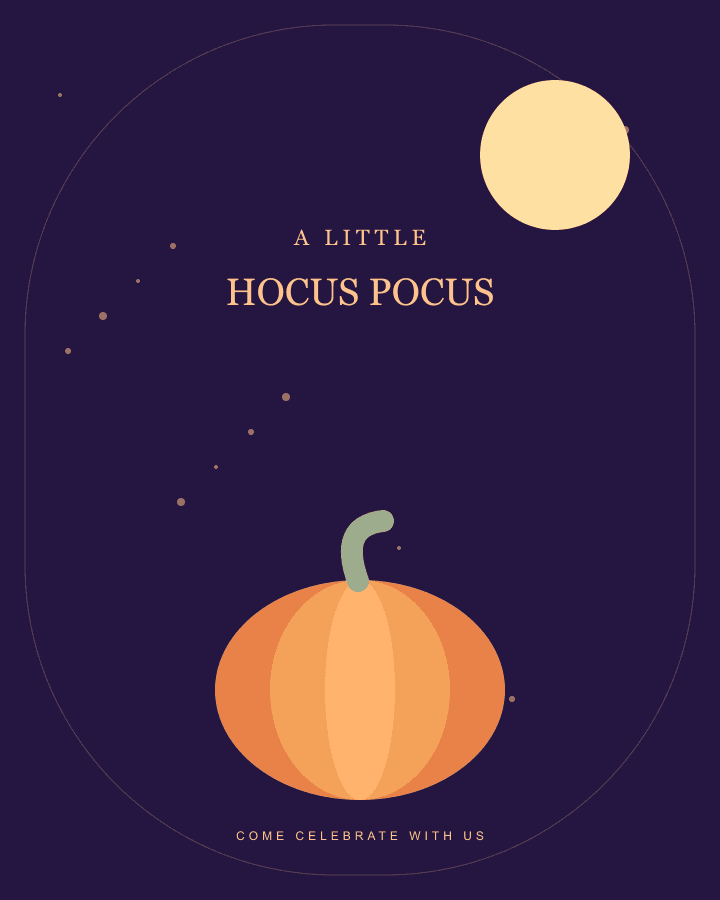 Example invitation artwork for Halloween at the Garcias