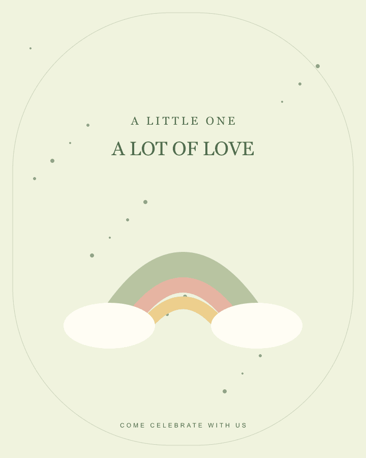 Example invitation artwork for A little celebration for Morgan
